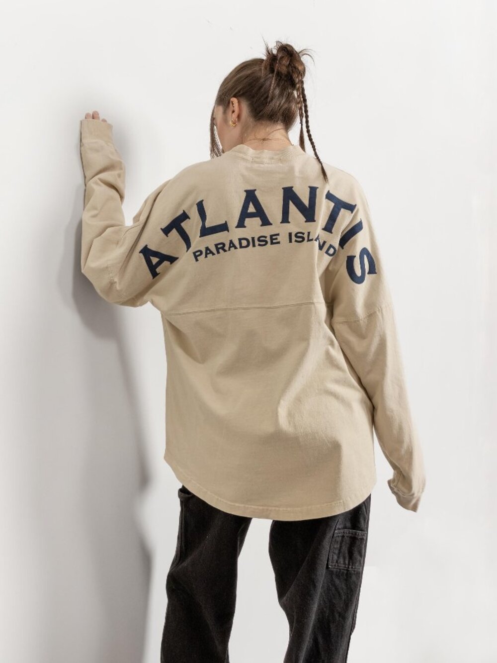 Vintage Atlantis Paradise Island Cotton Long Sleeve Shirt (Large/XL)